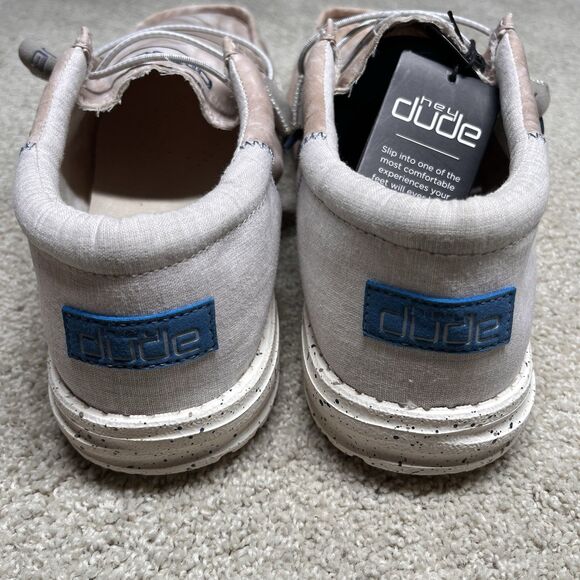 NWT HEY DUDE WALLY FUNK CANVAS Mens Shoe 15 Tan Lightweight Slip-On Camp Tie Dye - Picture 4 of 13